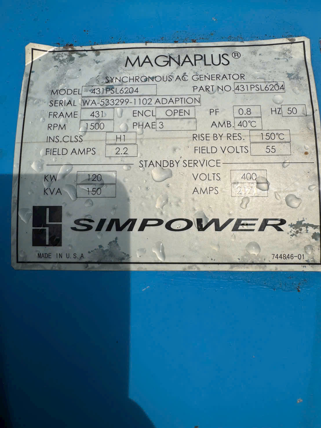 Máy phát điện - 150KVA - Ảnh 5